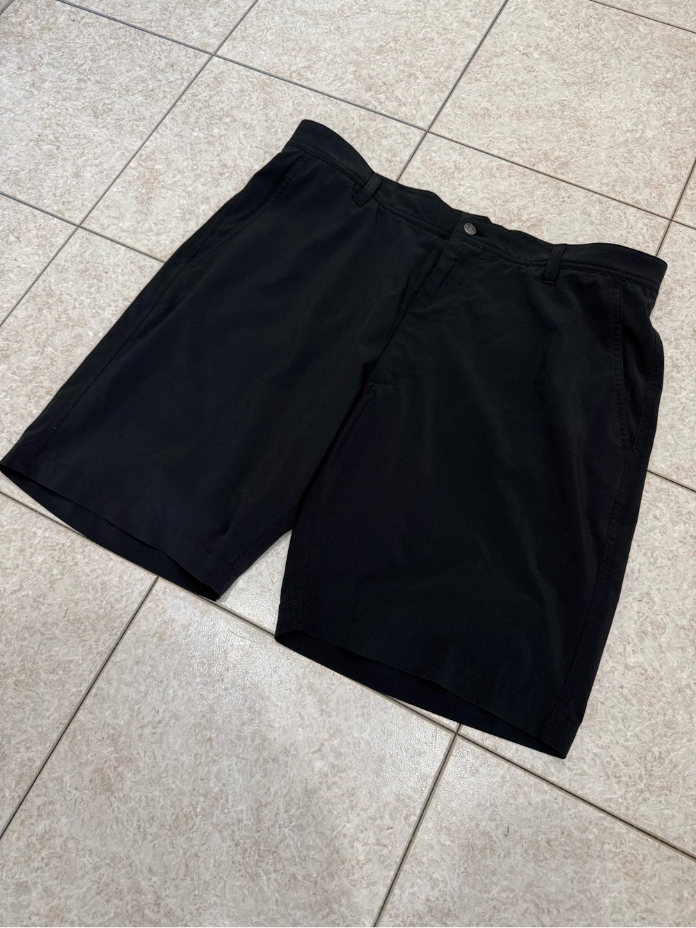 FootJoy Black Flat Front Golf Shorts